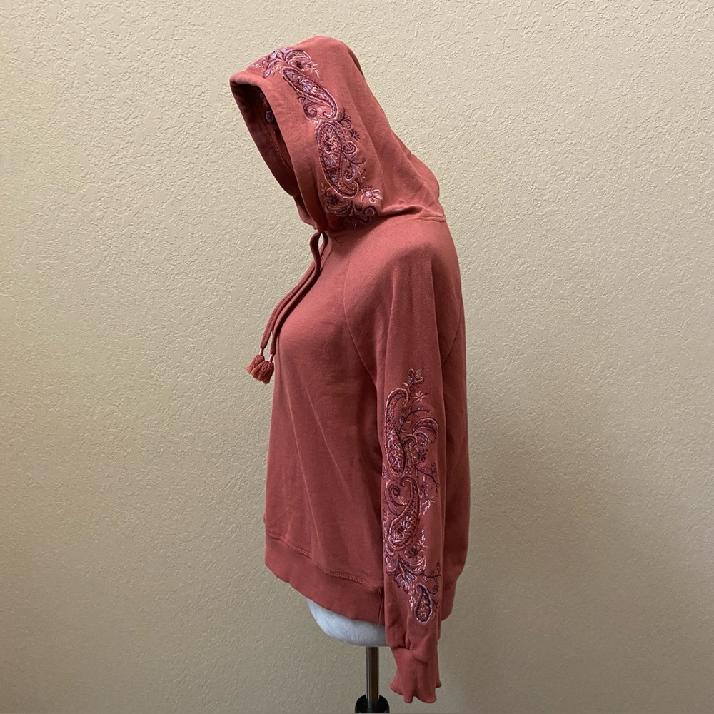 Democracy Embroidered Lightweight Hoodie Size Small - Picture 5 of 11
